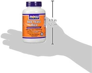 NOW Foods 600mg Red Yeast Rice & 30mg Coq10, 120 caps (pack of 2)