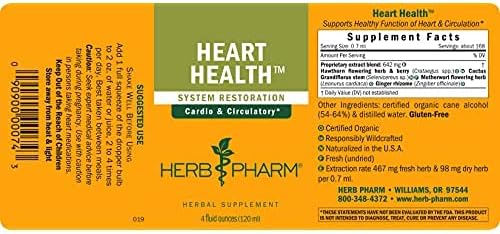 Herb Pharm Heart Health Liquid Herbal Formula with Hawthorn for Cardiovascular System Support - 4 Ounce