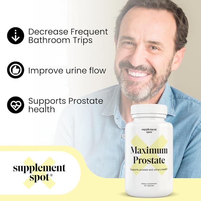 Maximum Prostate Supplements for Men – 600 mg Beta Sitosterol & 100 mg DIM Supplement Per Serving – Prostate Health Supplements for Men for Prostate Support & Bladder Control (60 Caps)
