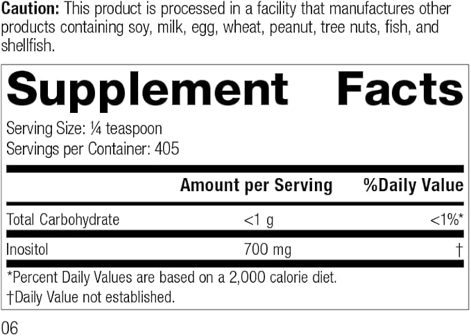 Standard Process Inositol Powder - Whole Food Nervous System Supplements, Heart Health and Liver Support with Inositol Powder - Vegetarian, Gluten Free - 10 Ounce Powder