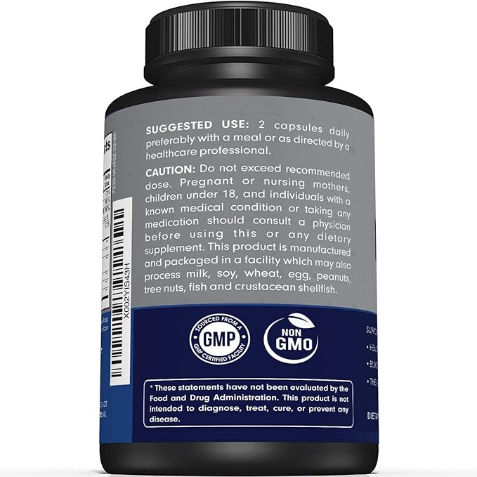Premium Nerve Support Supplement – with Alpha Lipoic Acid (ALA) 600 mg, Acetyl-L-Carnitine (ALC) & Benfotiamine - Nerve Support Formula for Healthy Circulation, Feet, Hands & Toes - 60 Capsules