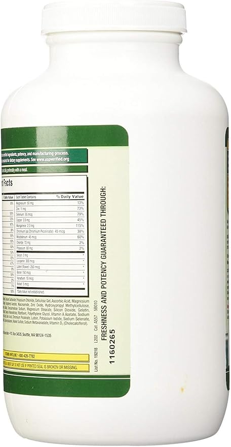 Kirkland Signature Adult 50+ Multi Vitamins & Minerals, 400 Tablets (2 Pack)