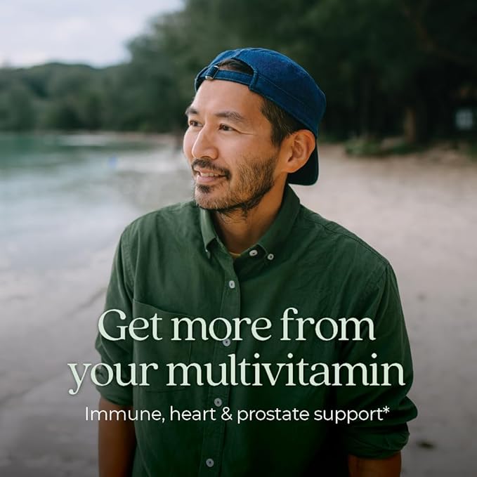 New Chapter Men's Multivitamin 40 Plus for Energy, Heart, Prostate + Immune Support with Fermented Nutrients - Every Man's One Daily 40+, Made with Organic Vegetables & Herbs, Non-GMO - 48 ct