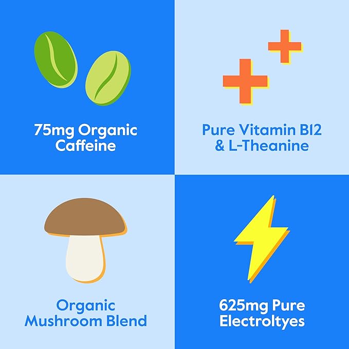 Nectar Energy Booster - Organic Caffeine, B12 & Electrolytes - Sugar Free & Zero Calorie – Healthy Coffee, Energy Drink & Soda Alternative – Hydration & Energy Supplement (Straw. Lemonade 30 Packets)