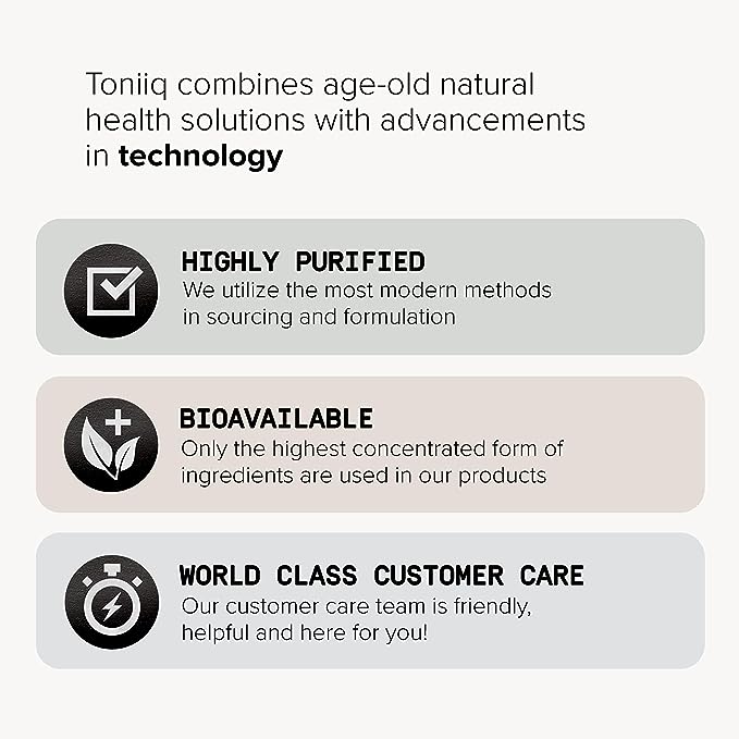 Toniiq 1300mg NAC - 2 Month Supply - Min. 98%+ Tested Purity - Ultra High Strength Bioavailable NAC Cysteine Supplement - 120 Vegetarian N Acetyl Cysteine Capsules -Lab Tested TQ