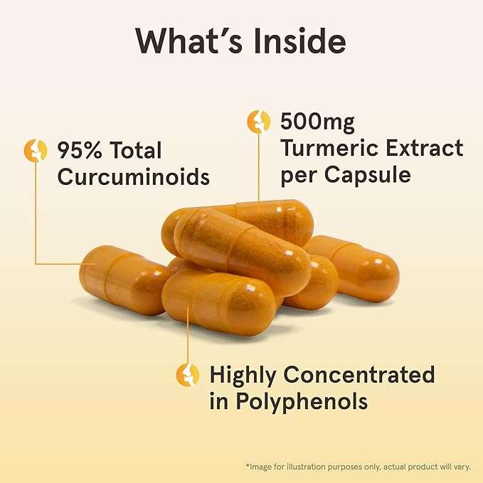 Jarrow Formulas Curcumin 95 500 mg,Turmeric Curcumin Extract for Antioxidant Support, Bone and Joint Support Dietary Supplement,120 Veggie Capsules,Up to 120 Servings, Pack of 12