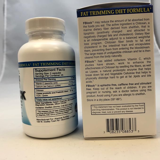 FBlock Xtra Fat Absorber, Diet Formula, 90 Capsules