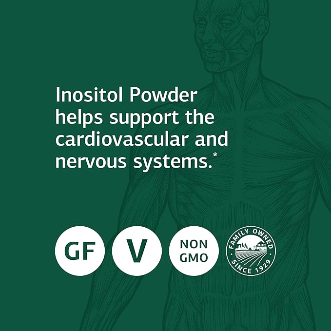 Standard Process Inositol Powder - Whole Food Nervous System Supplements, Heart Health and Liver Support with Inositol Powder - Vegetarian, Gluten Free - 10 Ounce Powder