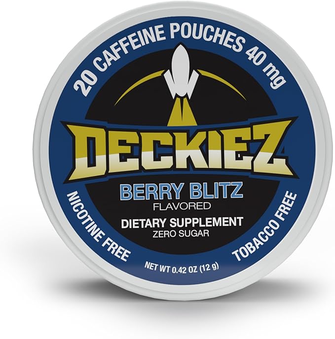 Caffeine Pouches, 5 Cans (100 Pouches), Pre Workout Pouches, Coffee Pouches & Energy Drink Alternative, 40mg Caffeine per Pouch, Sugar Free Caffeine Supplement, Berry Blitz Flavor