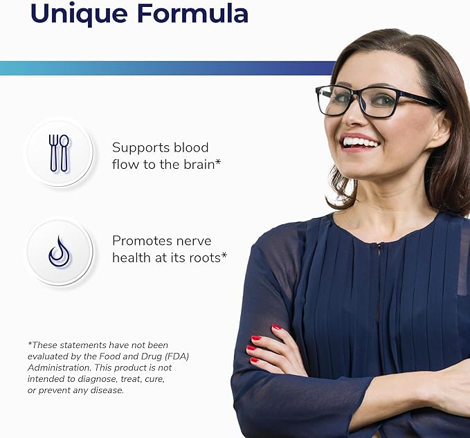 Mind Renew - Brain Supplement Supports Memory, Focus, and Cognition - with Lion's Mane and Ginkgo Biloba Extract - Made in The USA, 60 Capsules