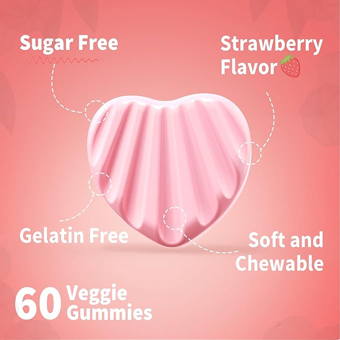 Sugar Free Garcinia Cambogia Gummies 1000mg 95% HCA Pure Extract with L-Carnitine, Raspberry Ketone, Chromium, Green Coffee Bean for Metabolism, 100% Organic Extract, Vegan, Strawberry Flavor 60 Cts