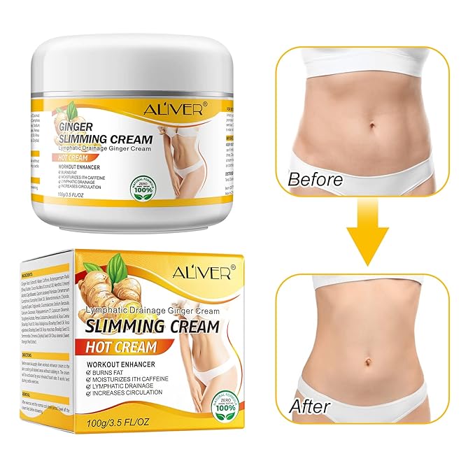 2PCS VOGSIG Ginger Slimming Cream - Anti Cellulite, Fat Burning, Tightening & Moisturizing, 1oz each