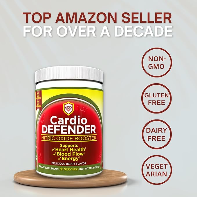 3 Pack - Cardio Heart Health, Nitric Oxide Booster - L-Arginine Supplement with 5,200mg L-Arginine & 1,200mg L-Citrulline - Heart Health & Cardiovascular Support