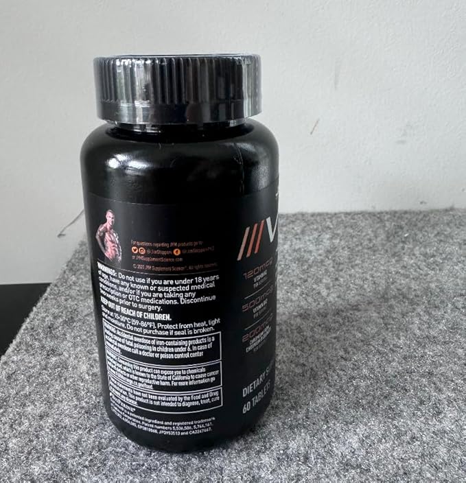 Vita JYM Sports Multivitamin & Mineral Support, Vitamin A, C, B6, B12, E, K, Boron, Biotin, Potassium | JYM Supplement Science | 60 Tablets