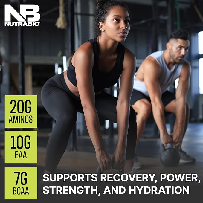 NutraBio Intra Blast BCAA EAA Electrolyte and Hydration Powder - Amino Acid Supplement, EAA/BCAA Powder - Non-GMO and Gluten Free - Passion Fruit - 30 Servings