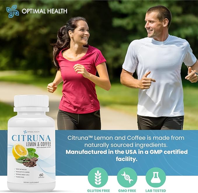 Lemon and Coffee Fat Burner - for Men and Women - Burn Fat, Boost Metabolism, Increase Energy Levels, Aid in Appetite Control, Elevate Focus - 60 Capsules