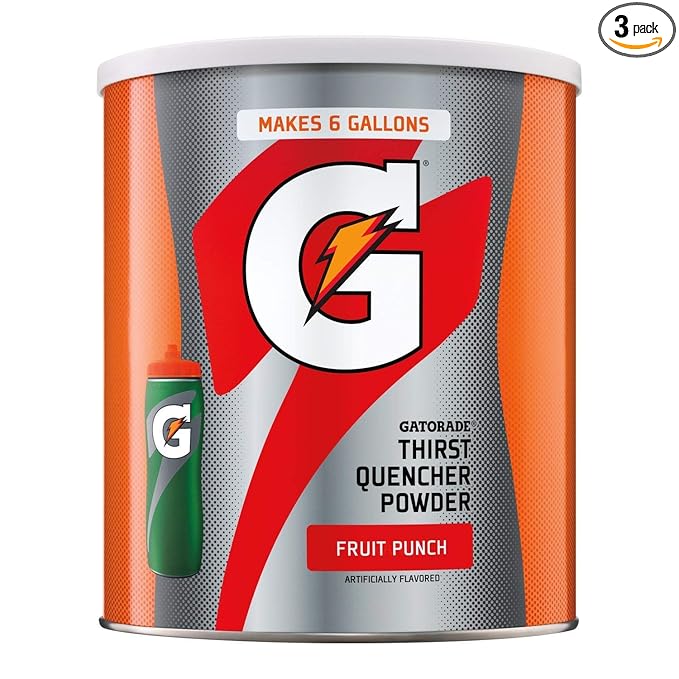 Gatorade Powder Canister Fruit Punch, 51 Ounce (Pack of 3)