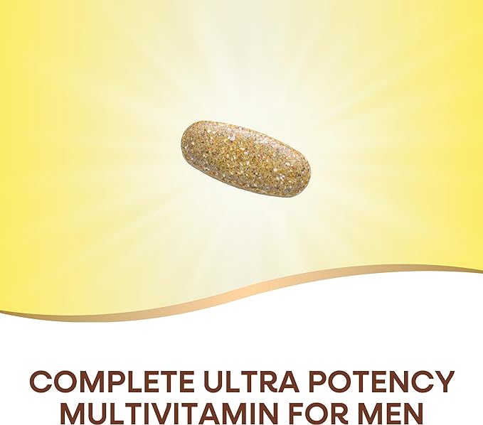 Nature's Way Alive! Men's Daily Ultra Multivitamin, High Potency Formula, Promotes Healthy Heart & Muscle Function*, with Methlyated B12, Gluten Free, 60 Tablets (Packaging May Vary)