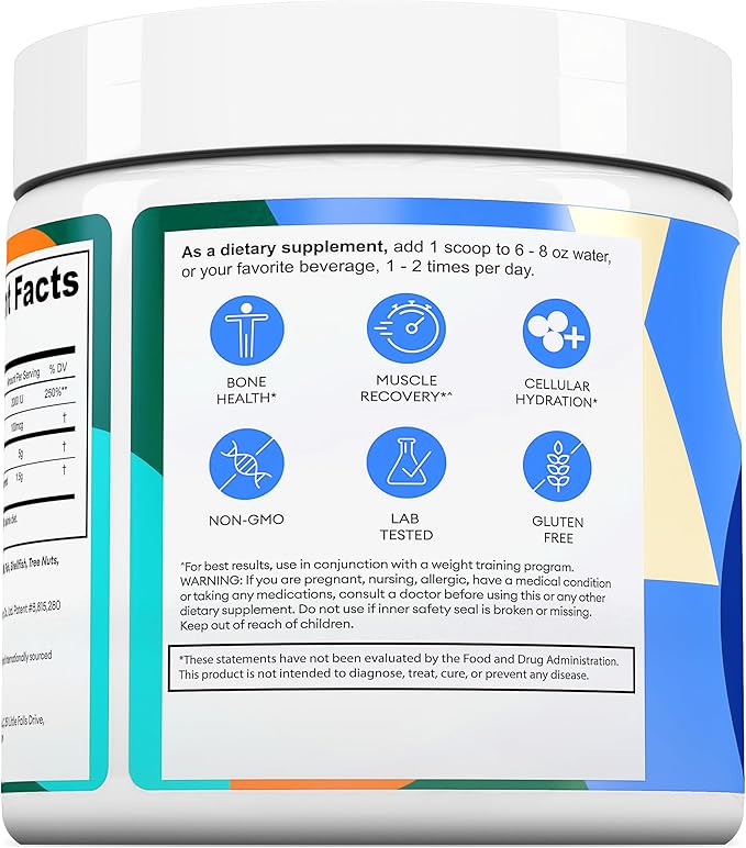 GLDN Creatine - Creatine Monohydrate with HMB for sustained Muscle Support and Recovery with Vitamin D3 and K2 for Bone and Joint Health - Unflavored - 30 Servings