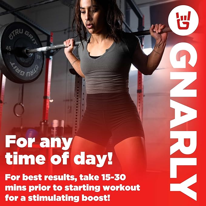 Gnarly Nutrition BCAA Powder - Pre-Workout BCAAS Amino Acids, NSF Contents Certified, Supplement to Support and Rebuild Muscle - Fruit Punch, Caffeine (10.58oz)