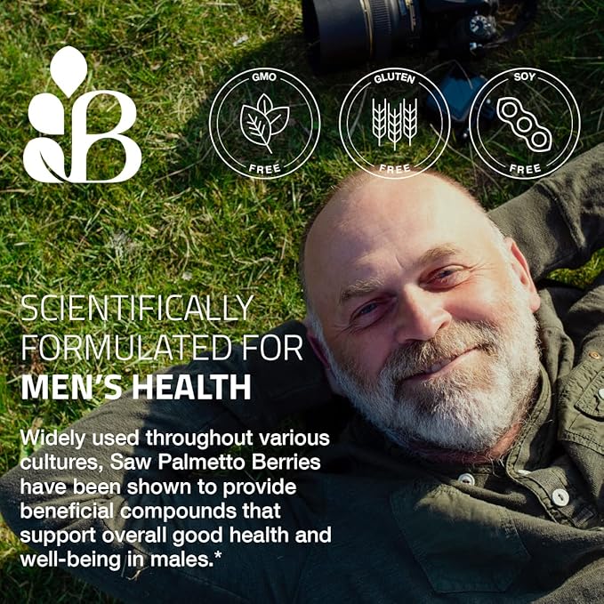 Bronson Saw Palmetto Extra Strength Supports Healthy Prostate Function & Urinary Health Support - Non GMO, 100 Vegetarian Capsules