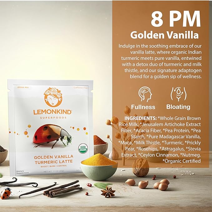 LEMONKIND Organic 3 Day Cleanse with Clinically Studied Prickly Pear - Keto-friendly, Plant-Based Protein & Gluten-Free, 15 Lattes (Coffee, Chocolate, Vanilla, Maqui & Matcha) + Blender Bottle