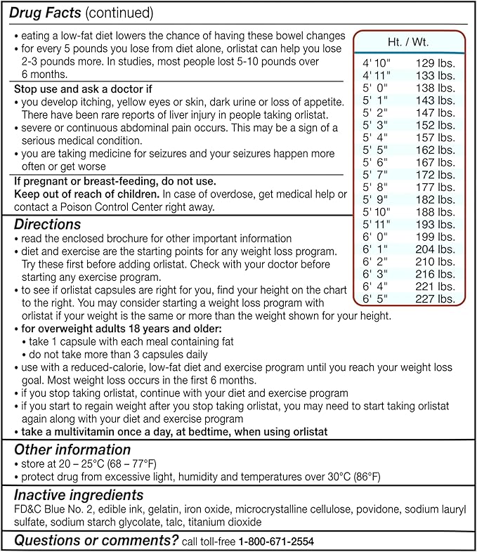 alli Diet Weight Loss Supplement Pills, Orlistat 60Mg Capsules, 170 Count