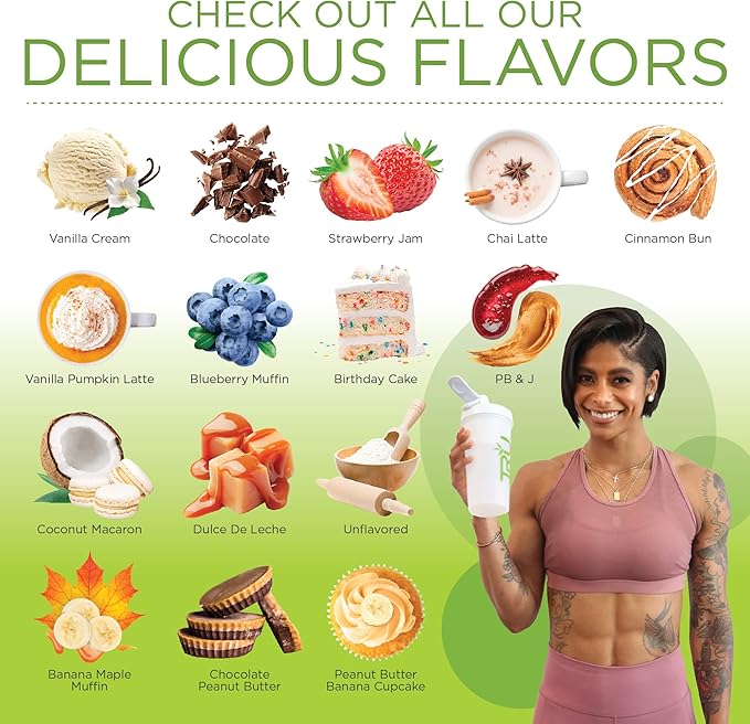 TRU Plant Based Protein Powder, BCAA, EAA, 20g Vegan Protein, 100 Calories, 27 Vitamins, No Artificial Flavors 25 Servings (Coconut Macaron)