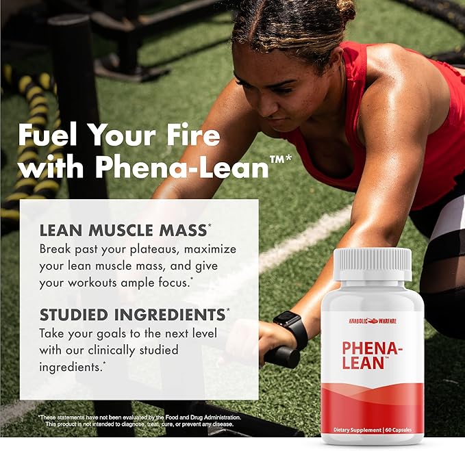 Anabolic Warfare Phena-Lean Premier Supplement from Thermogenic Body Composition Supplement – Fuel Your Fire, Promote Energy, Increase Focus* - 60 Capsules.