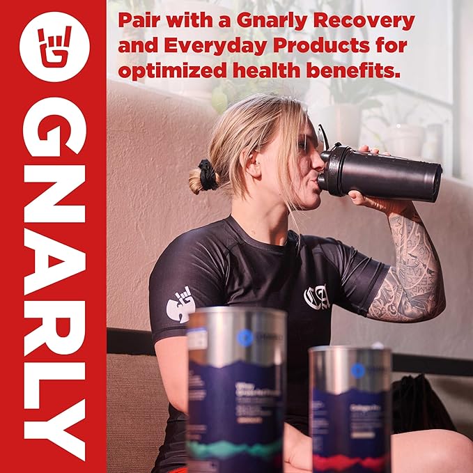 Gnarly Nutrition BCAA Powder - Pre-Workout BCAAS Amino Acids, NSF Sport Certified, Supplement to Support and Rebuild Muscle - Berry Lemonade, Caffeine (10.58oz)