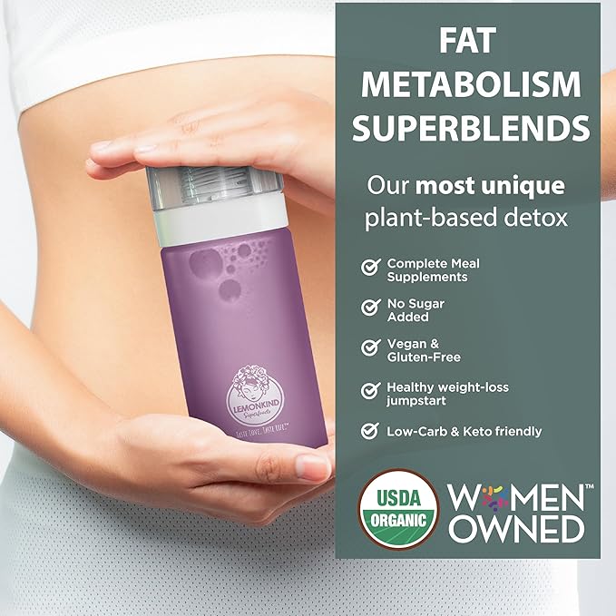 LEMONKIND Organic 3 Day Cleanse with Clinically Studied Prickly Pear - Keto-friendly, Plant-Based Protein & Gluten-Free, 15 Lattes (Coffee, Chocolate, Vanilla, Maqui & Matcha) + Blender Bottle