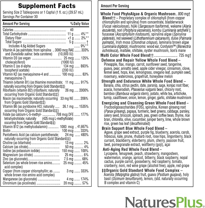 Source of Life Gold Multivitamin Liquid - 30 fl oz, Pack of 2 - Includes Vitamins D3, B12, K2 & Over 120 Whole Food Nutrients - 60 Total Servings