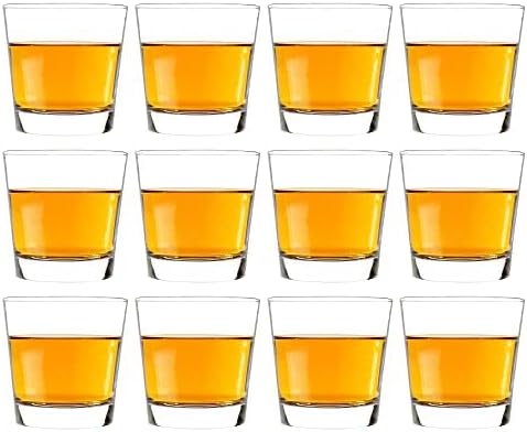Vikko Shot Glasses, 3.5 Ounce Shot Glass, Set of 12 Small Liquor and Spirit Glasses, Durable Tequila, Alcohol and Espresso Shots, 12 Piece Large Shooter Glass Set (Traditional)