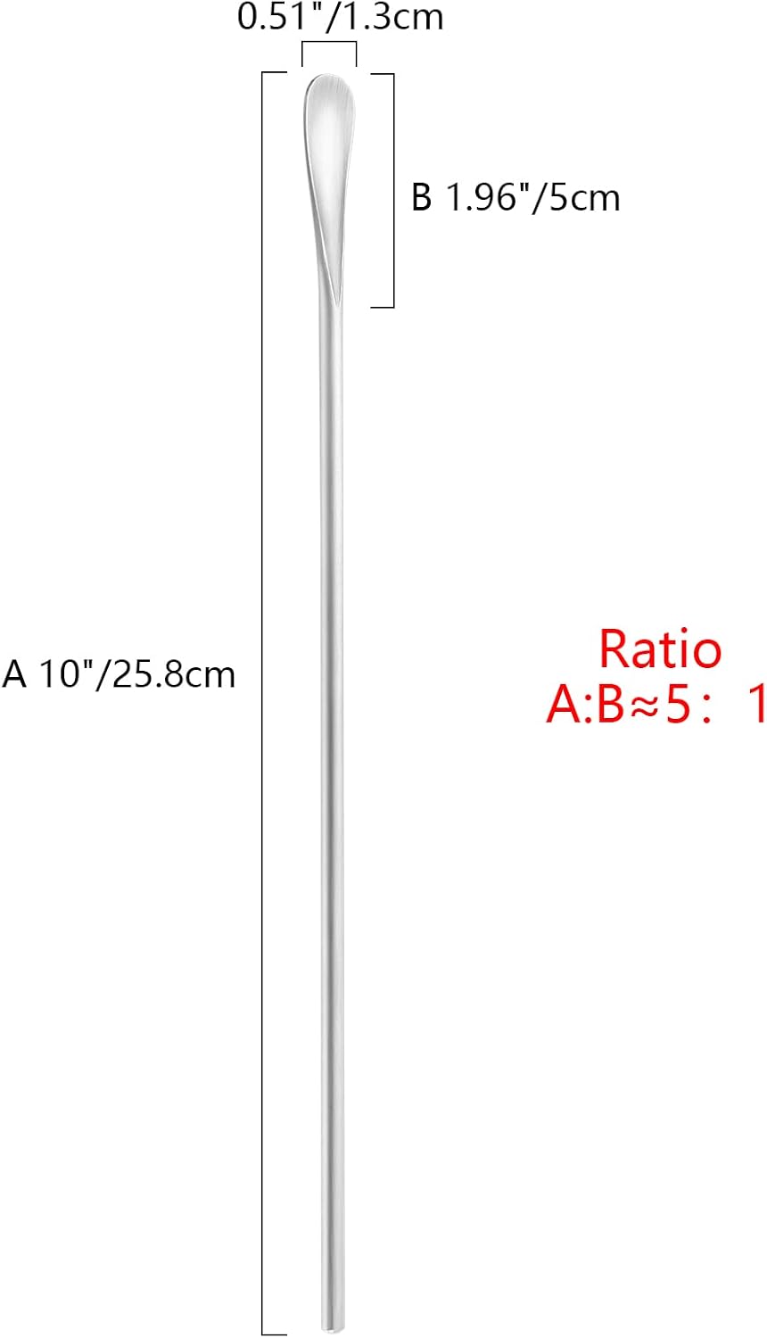 10 inch/258mm Stainless Steel Long Coffee Spoon Stirring/Stir Stick,Drink Stirrer Mixing Spoon,Coffee Stirrer Cocktail Stick Reusable,Long Skinny Teaspoon Stirring,Iced Tea Spoon,Bar Spoon