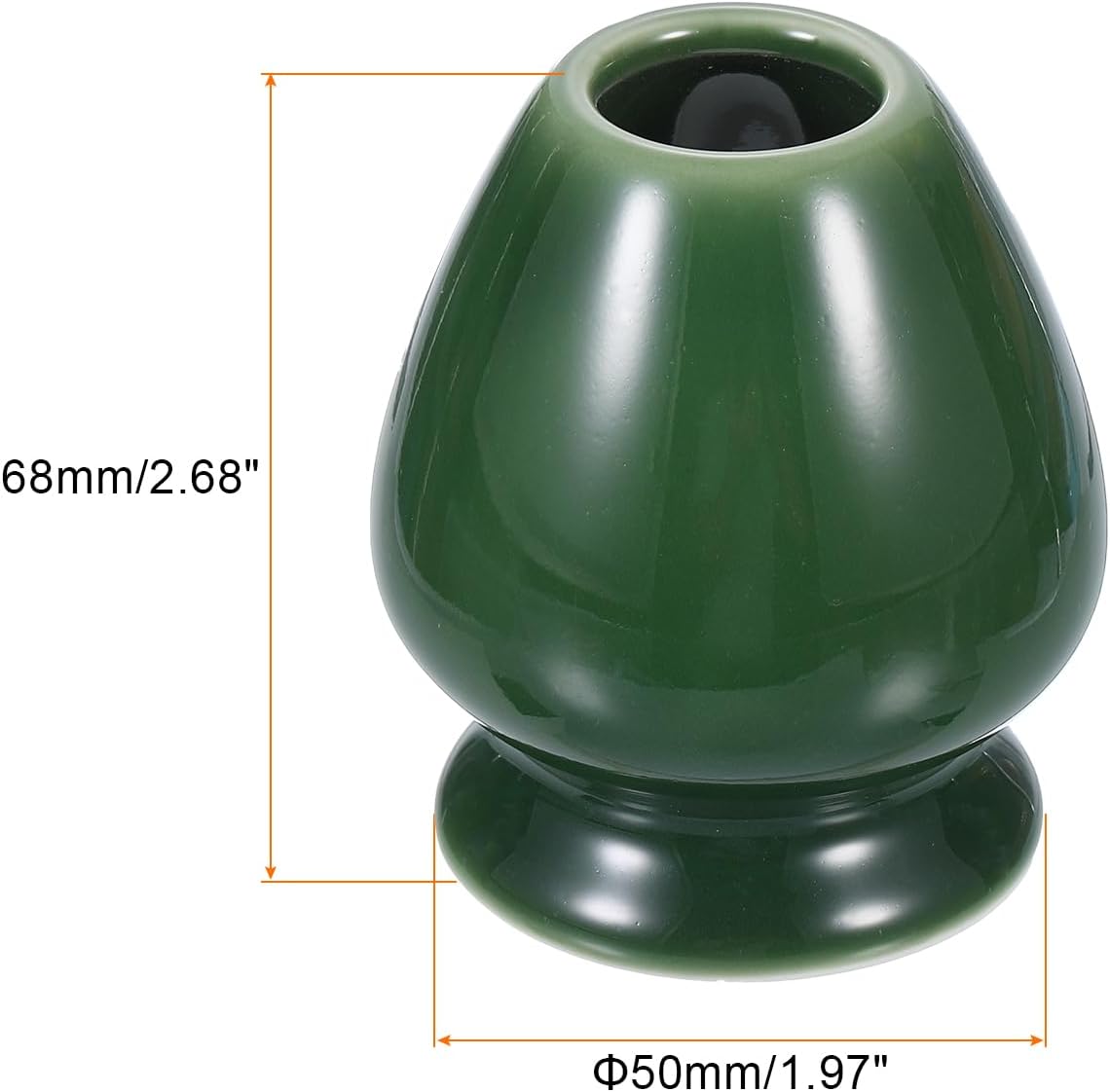 HARFINGTON Ceramic Chasen Stand 68mm Matcha Whisk Holder Teas Set Whisks Stand Traditional Matcha Tea Chasen Holder Tea Set Accessories for Tea Tasting, Green