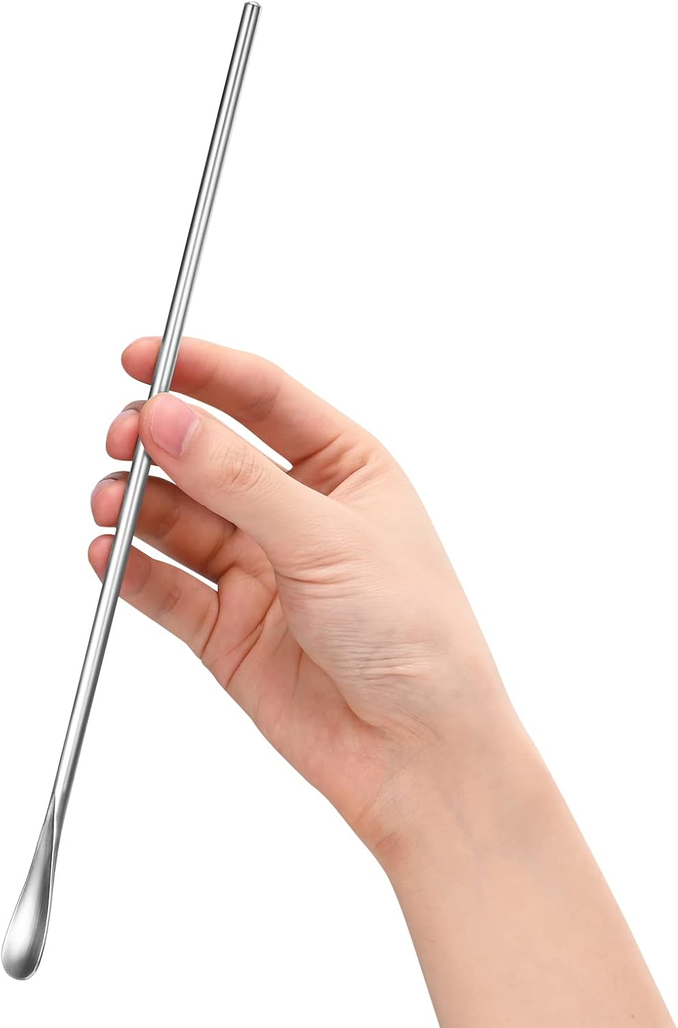 10 inch/258mm Stainless Steel Long Coffee Spoon Stirring/Stir Stick,Drink Stirrer Mixing Spoon,Coffee Stirrer Cocktail Stick Reusable,Long Skinny Teaspoon Stirring,Iced Tea Spoon,Bar Spoon