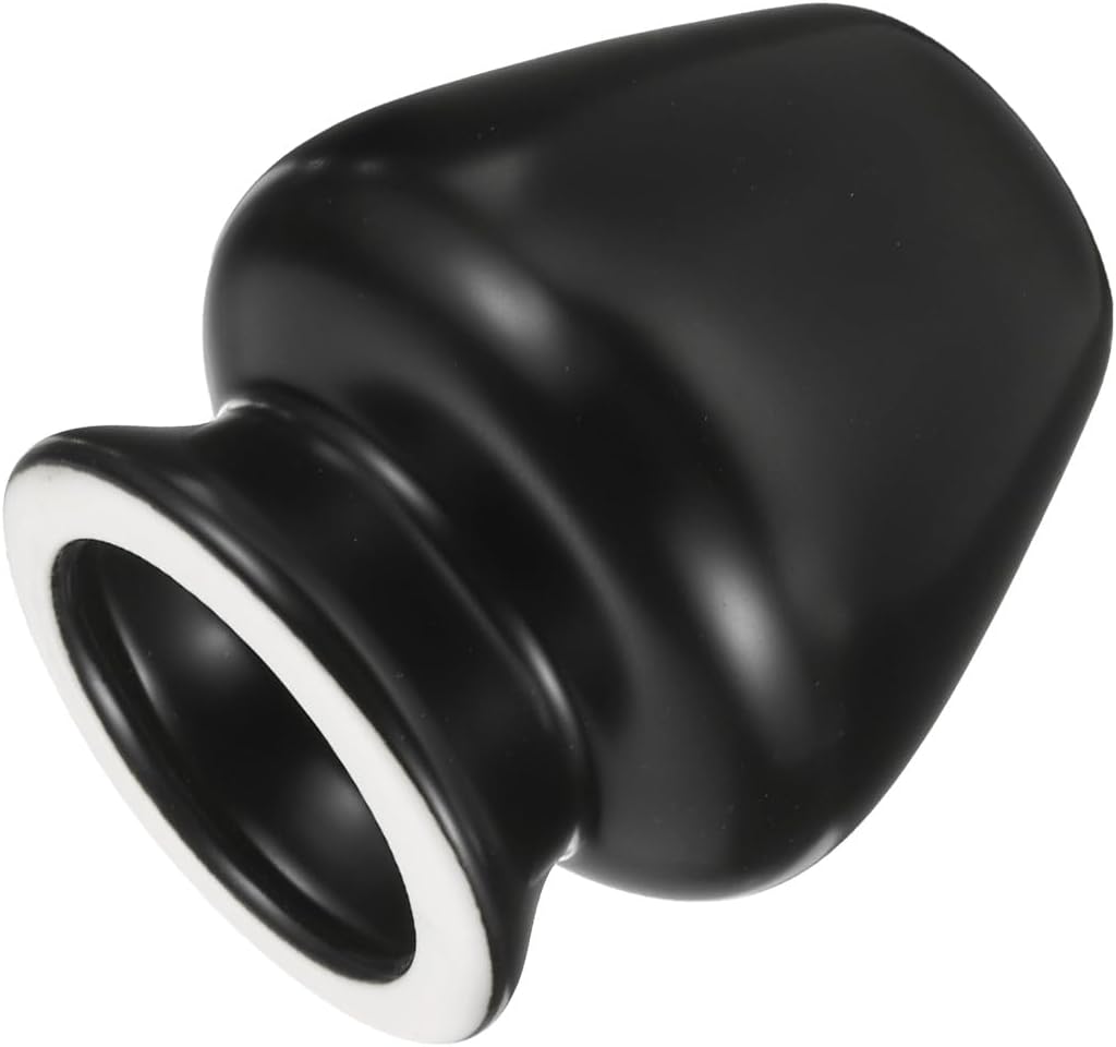 HARFINGTON Ceramic Chasen Stand 73mm Matcha Whisk Holder Teas Set Whisks Stand Traditional Matcha Tea Chasen Holder Tea Set Accessories for Tea Tasting, Matte Black