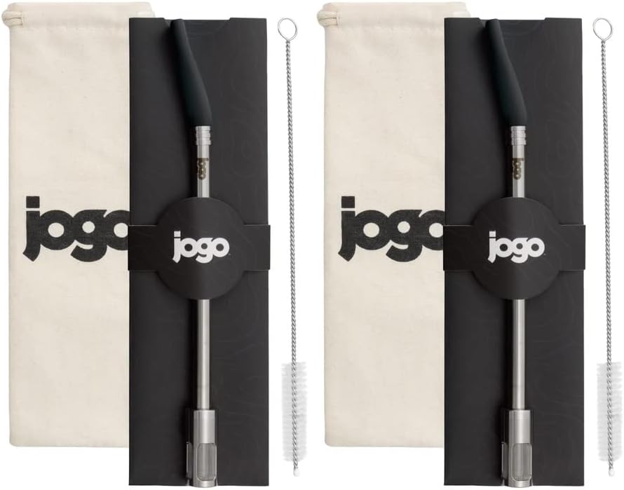 JoGo - Portable Coffee and Tea Brewing Straw - Reusable Coffee Maker Made of Stainless Steel with Single Serve Strainer - Filter Function for Hot and Cold Brew - Ideal for Coffee and Loose Leaf Teas
