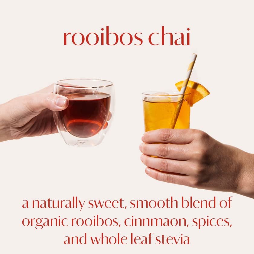 Grace Farms ROOIBOS CHAI Herbal Teas (50 count) | Naturally Sweet, Healthy and Caffeine Free | Organic, Fair Trade and Kosher Certified | Gives Back 100% of Profits
