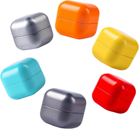 HAN SHENG 6 Pcs Multicolor Tea Tins Tea Storage Containers Coffee Tins Food Storage Container for Tea Coffee Herb Candy Chocolate Sugar Spices