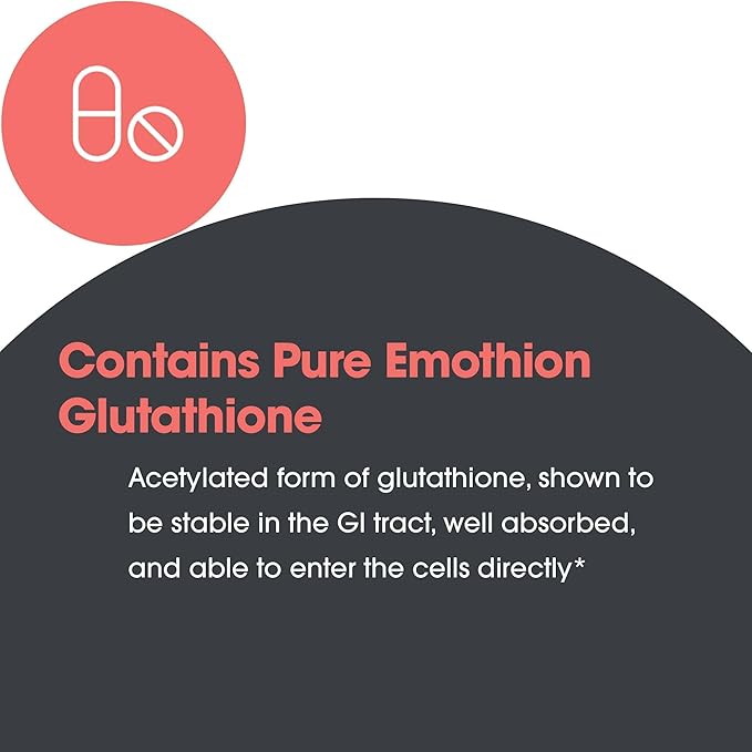 Allergy Research Group Acetyl-Glutathione - S-Acetyl-L-Glutathione, Well Absorbed, Oral Glutathione, Immune Support, 300 mg Supplement - 60 Count