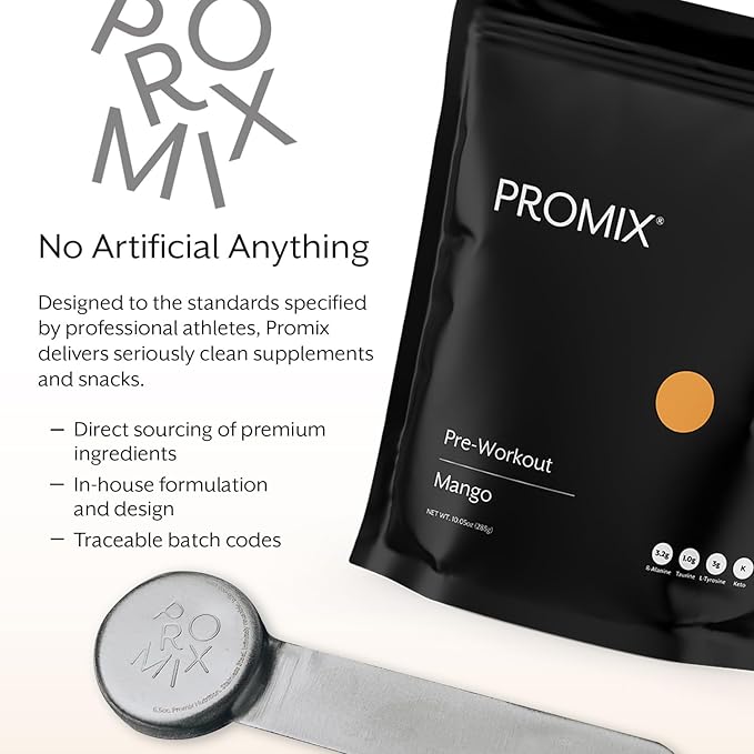 ProMix Nutrition Pre-Workout - Maximize Focus and Performance - Free of Stevia, Xanthan Gum, Soy, Gluten and GMOs - Mango - 30 Servings (Pack of 1)-HarmonyPath Wellness