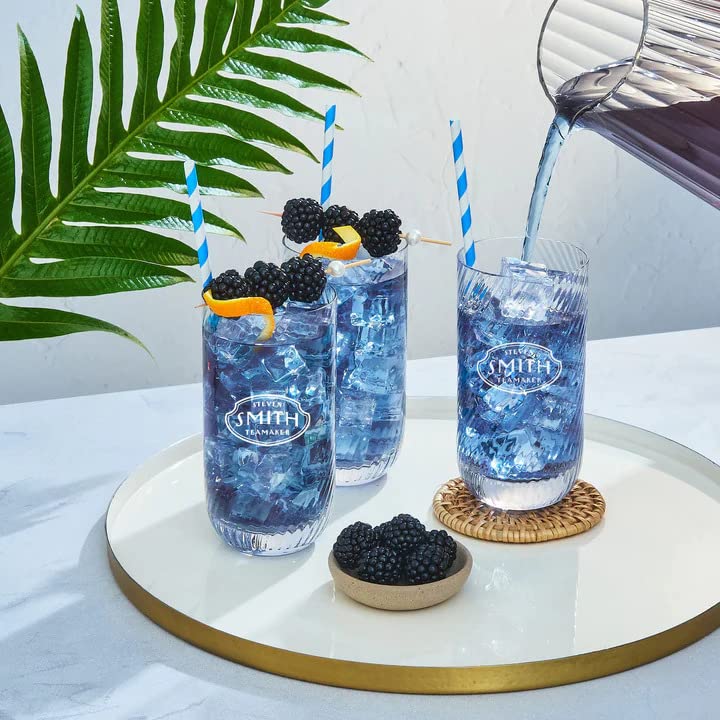 Steven Smith Teamaker Blackberry Jasmine Iced Tea No. 76 Refreshing, Caffeinated, Sustainably Grown Organic Full Leaf Green Iced Tea, 10 Count, 1 Quart Sachets