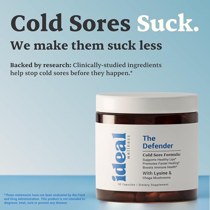 L-Lysine Cold Sore Treatment For Lips With Immune Support - L Lysine 1000mg Capsules, Chaga, Bee Propolis, Vitamin C, Zinc & Licorice Root Extract - Non-GMO, Vegetarian, 60 Capsules for Men and Women-HarmonyPath Wellness