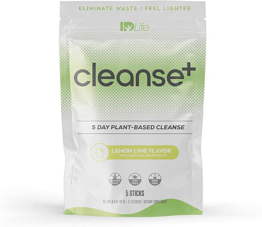 IDLife | Cleanse+ - Lemon-Lime | Cleanse+ Powder Drink Mix - 5-Day Gut Reset Formula for Healthy Elimination and Nutrient Absorption - for Digestive and Gut Health - 5 Sticks per Bag