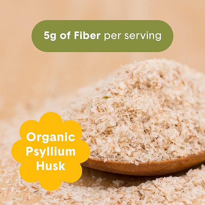 Bellway Super Fiber Powder + Fruit (5 Pack), Sugar Free Organic Psyllium Husk Powder Fiber Supplement for Regularity, Bloating Relief & Gut Health, Plant-Based, Pineapple Passion Fruit (250 Servings)