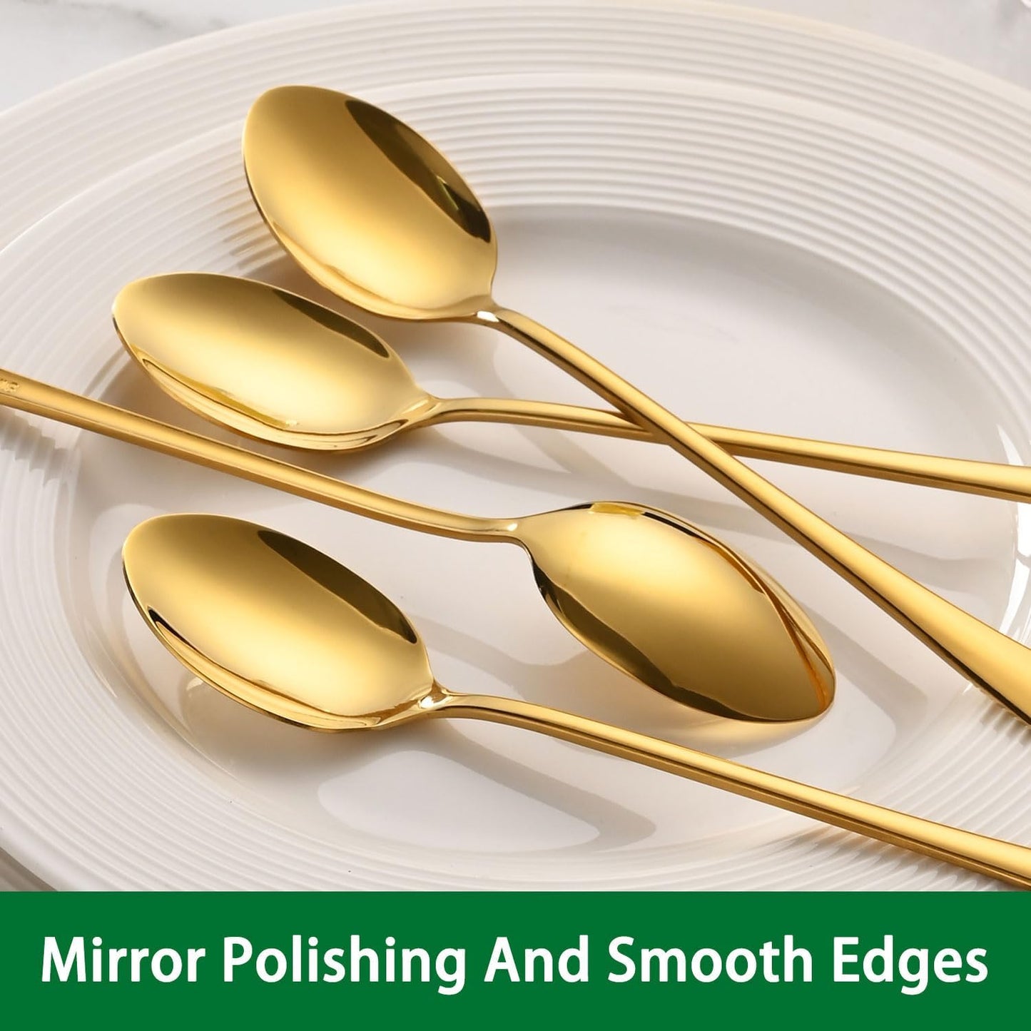 Gold 7.5 Inch Gold Iced Tea Spoons,Set Of 8 Stainless Steel Long Coffee Spoons,Long Handle Stirring Spoon For Dessert,Coctails,Ice Cream,Milk,Iced Teaspoons For Bar