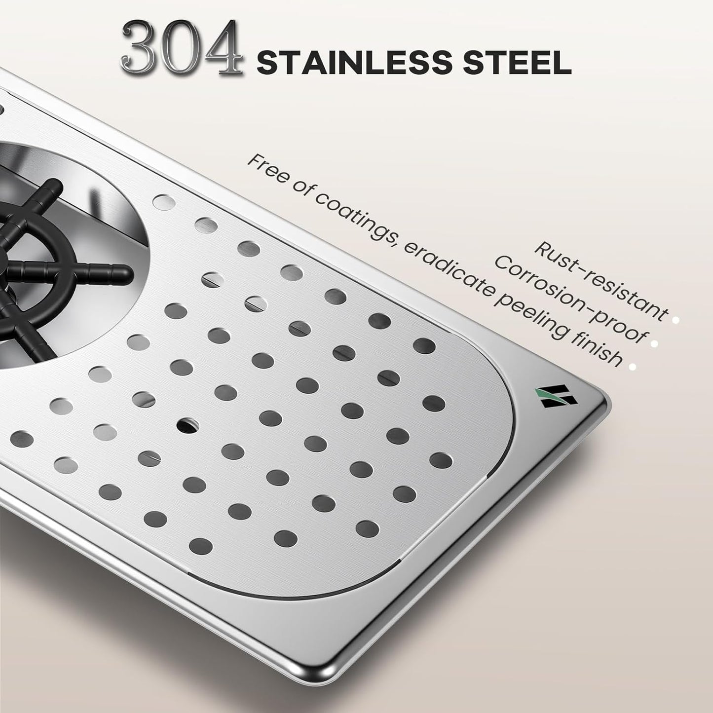 Huanyu Pitcher Rinser with Detachable Countertop Base | 360° Rotating High-Pressure Nozzle | Stainless Steel with Drain and Drip Tray | Auto Cup Cleaner for Home and Commercial | 13.39×7.68×5.43 in