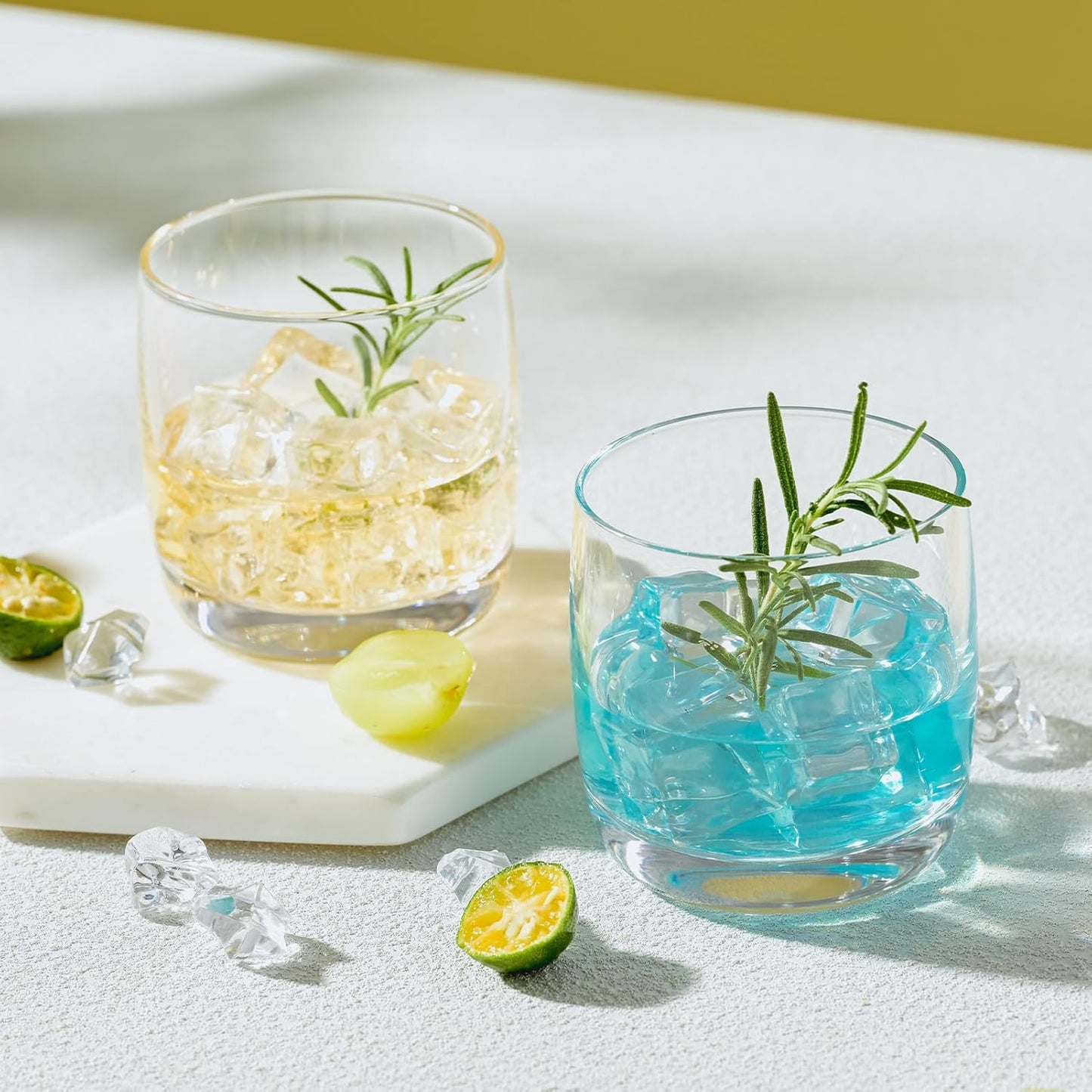 Whiskey Glasses Set of 6, Premium Crystal Bourbon Glass, 10.5 oz Drinking Glasses for Scotch, Cocktail, Whisky and Juice, Transparent Rocks Glasses, Dishwasher Safe Glassware, Gifts for Fathers