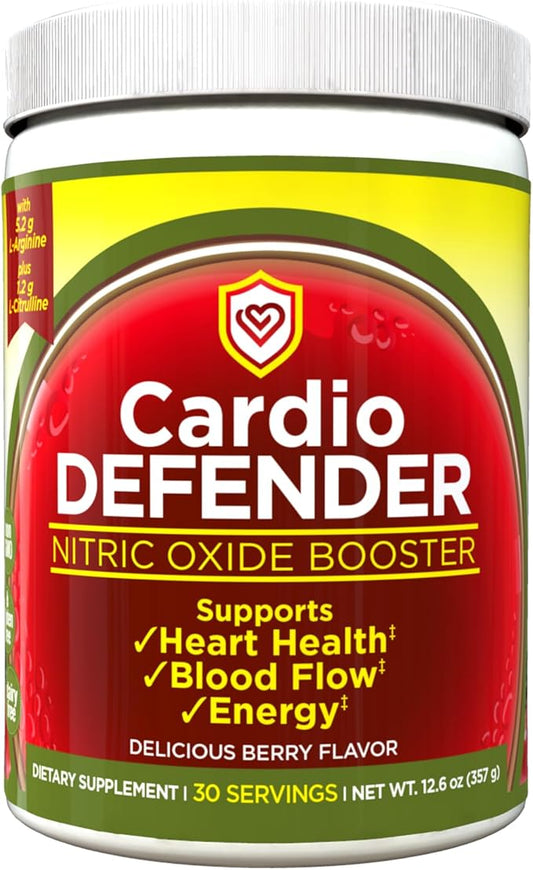 Cardio Heart Health, Nitric Oxide Booster - L-Arginine Supplement with 5,200mg L-Arginine & 1,200mg L-Citrulline - Heart Health & Cardiovascular Support